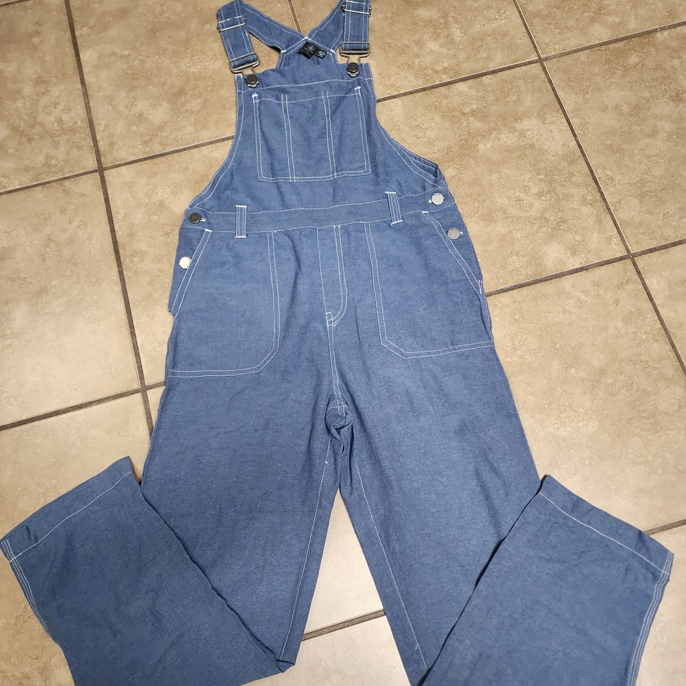 Volcom Sunday Strut Blue Overalls Girl's Large